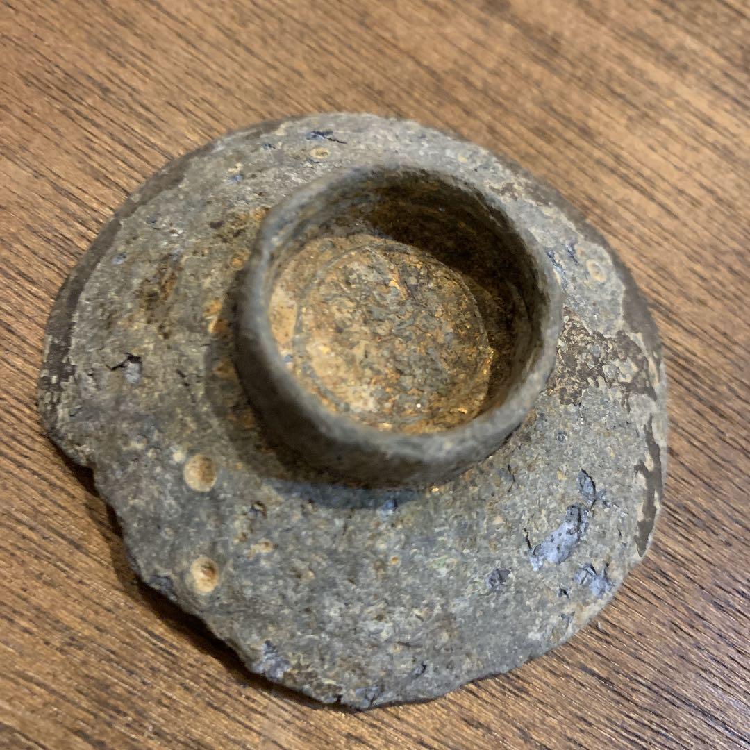 鉄杯　発掘品　古道具　アンティーク　美術品　鉄