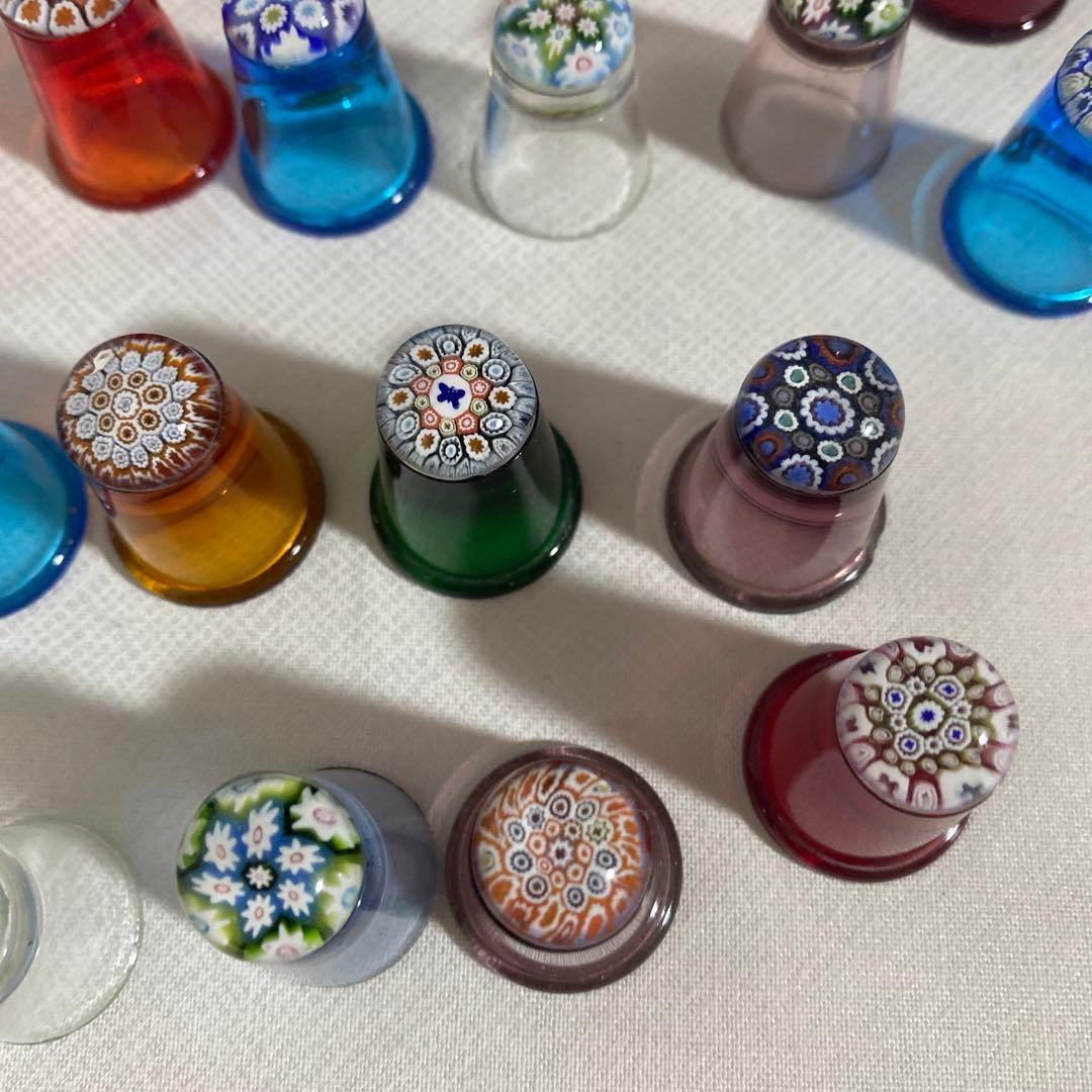 レア　ヴィンテージ　ケイスネス　ミルフィオリ　シンブル　16個