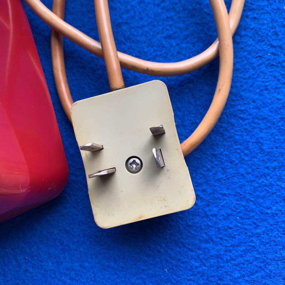 昭和レトロ！赤いプッシュボタン式電話 　１９７０～８０年代物/希少品