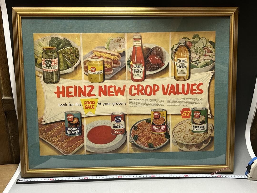 HEINZ ケチャップ　広告アート額縁 インテリア ビンテージ LIFE　雑誌