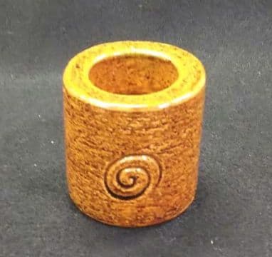 茶道具 蓋置 大樋焼 渦紋 十代 長左衛門 共箱 文化勲章 陶治斎