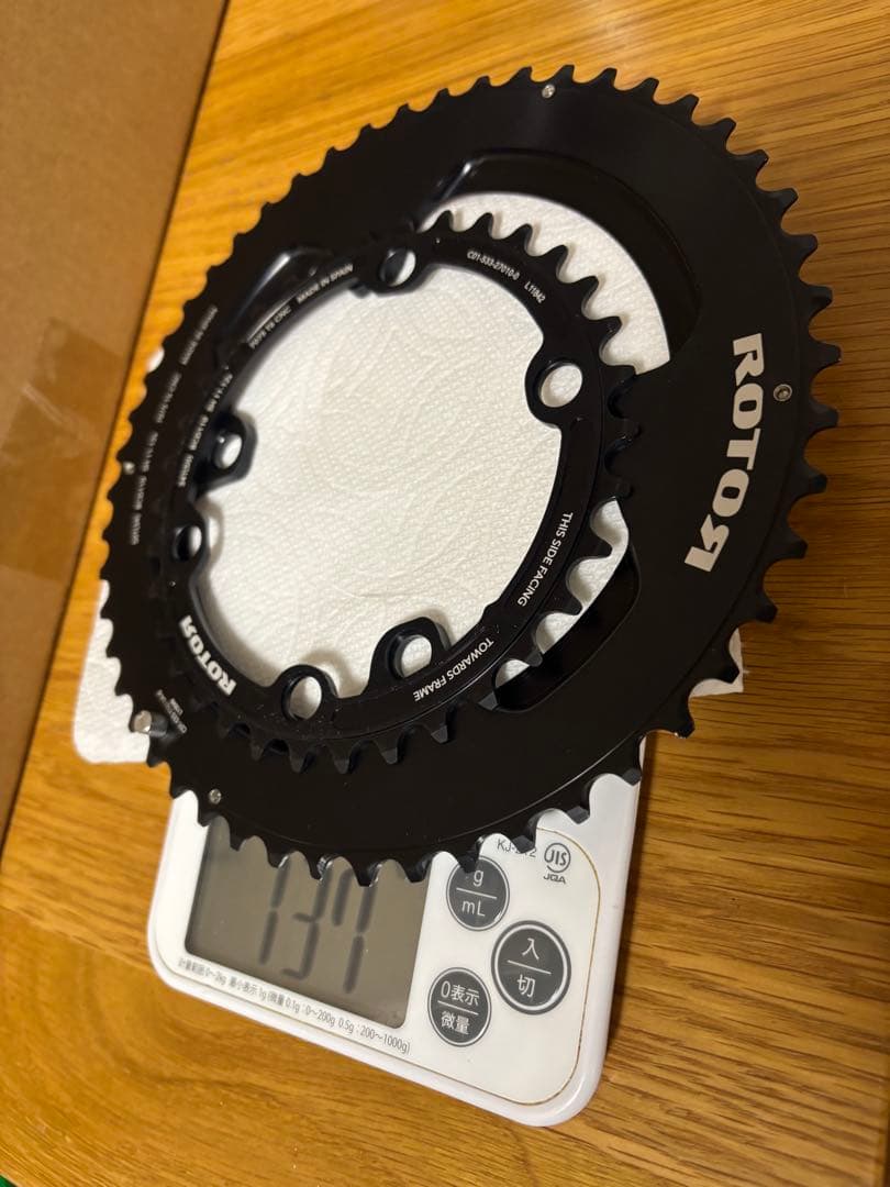 ト*ー様 ROTOR BCD110×4 エアロ 50/34 ＋ チェーンリングボ