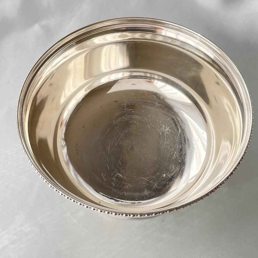 【英国】 ライオンのボウル / センターピース【シルバープレート】直径18cm