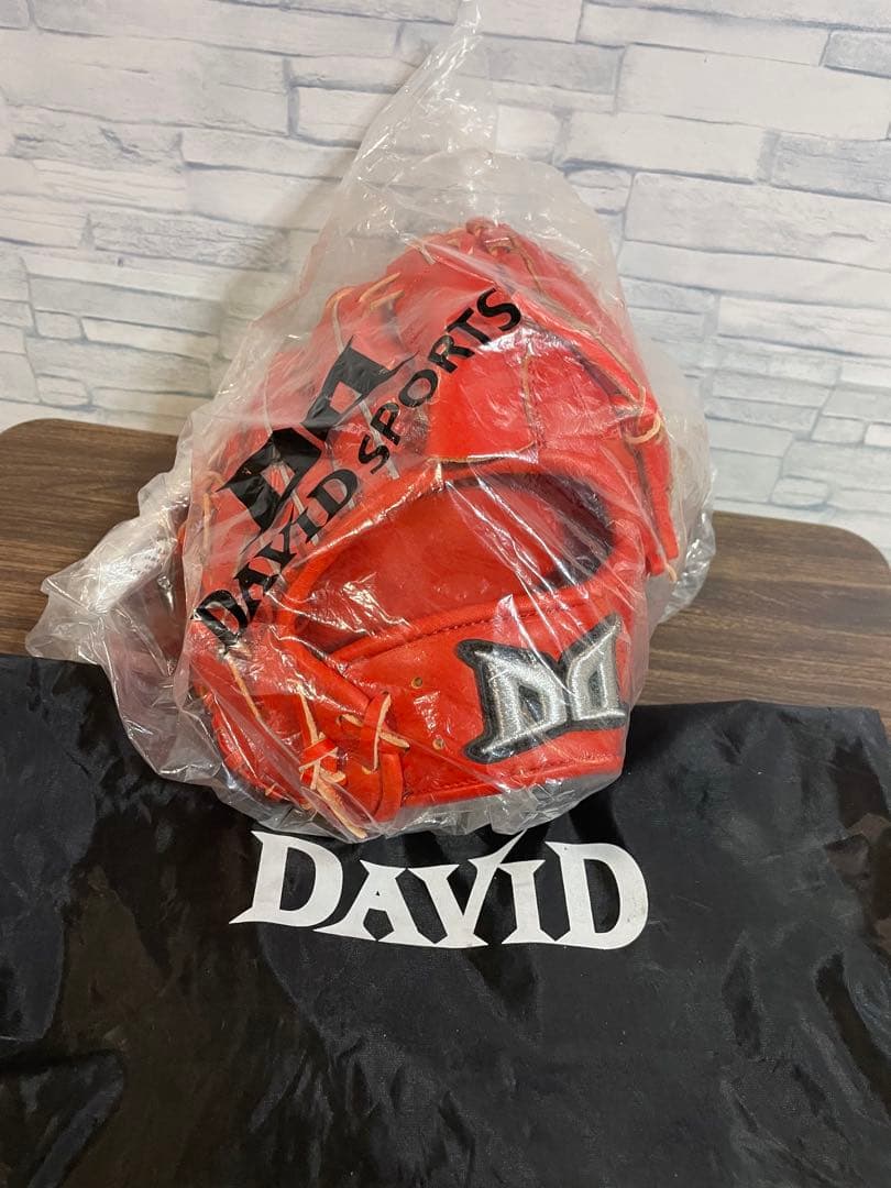 野*き様 新品軟式グローブ　ダビドスポーツ　大人サイズ　未使用品　グローブ　オレ