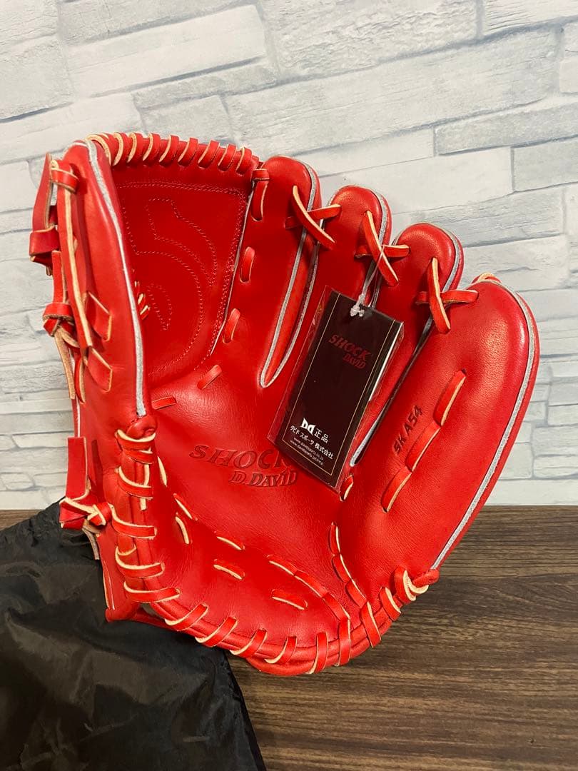 野*き様 新品軟式グローブ　ダビドスポーツ　大人サイズ　未使用品　グローブ　オレ