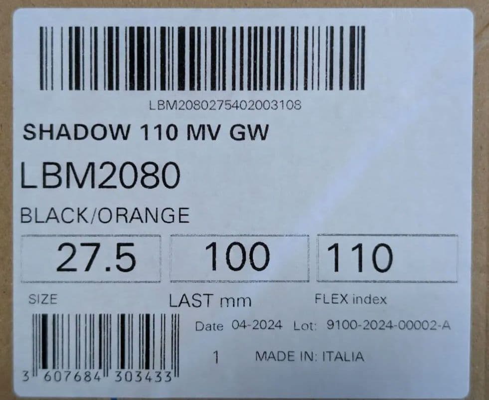 スキー LANGE SHADOW 110 MV GW 27.5