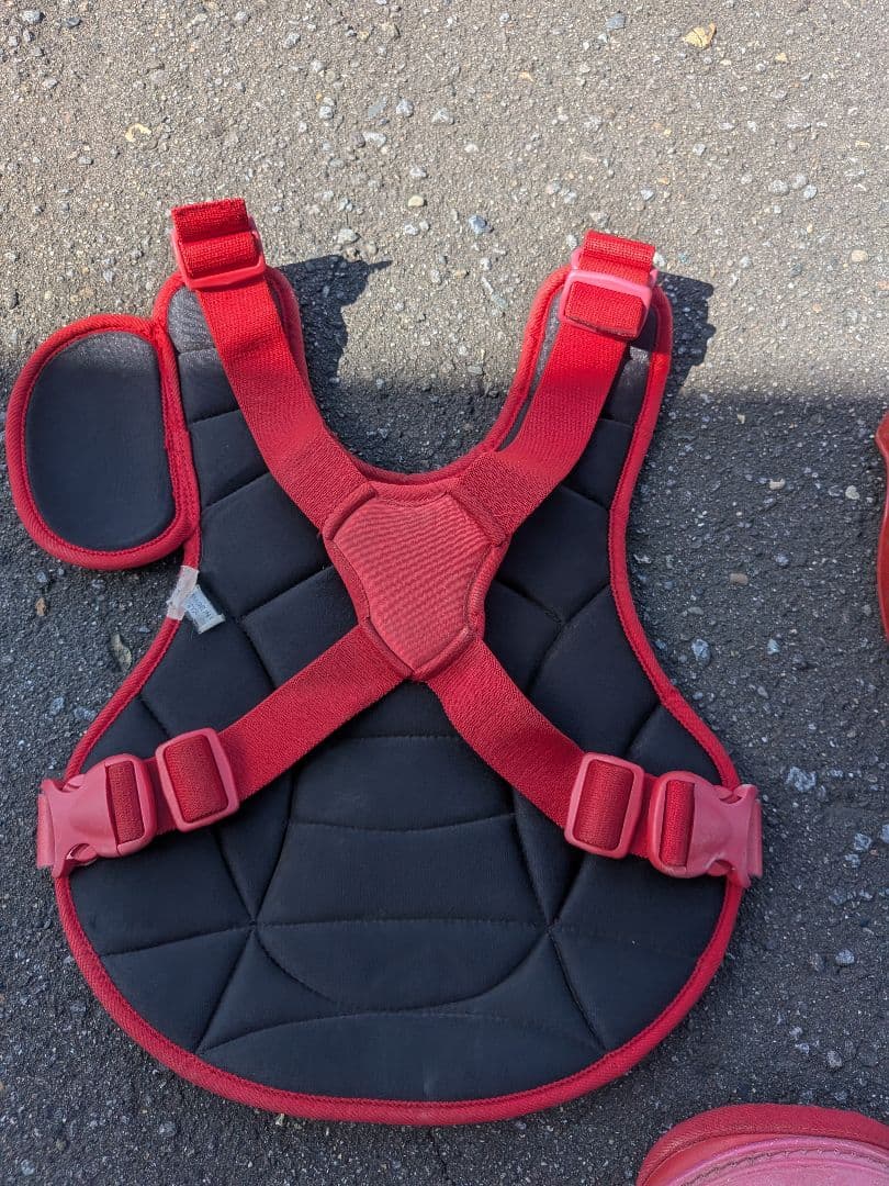 Mizuno キャッチャー用プロテクターセット 赤少年用