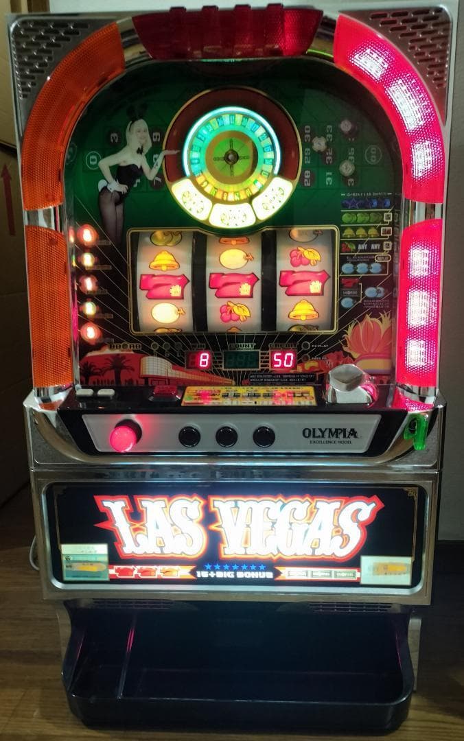【パチスロ実機】オリンピア★ラスベガス【不要機付】４号機・超レア・人気台