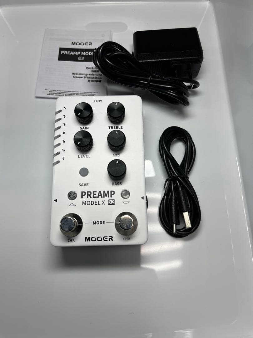 ギター　アンプシミュレータ　MOOER PREAMP MODEL X2