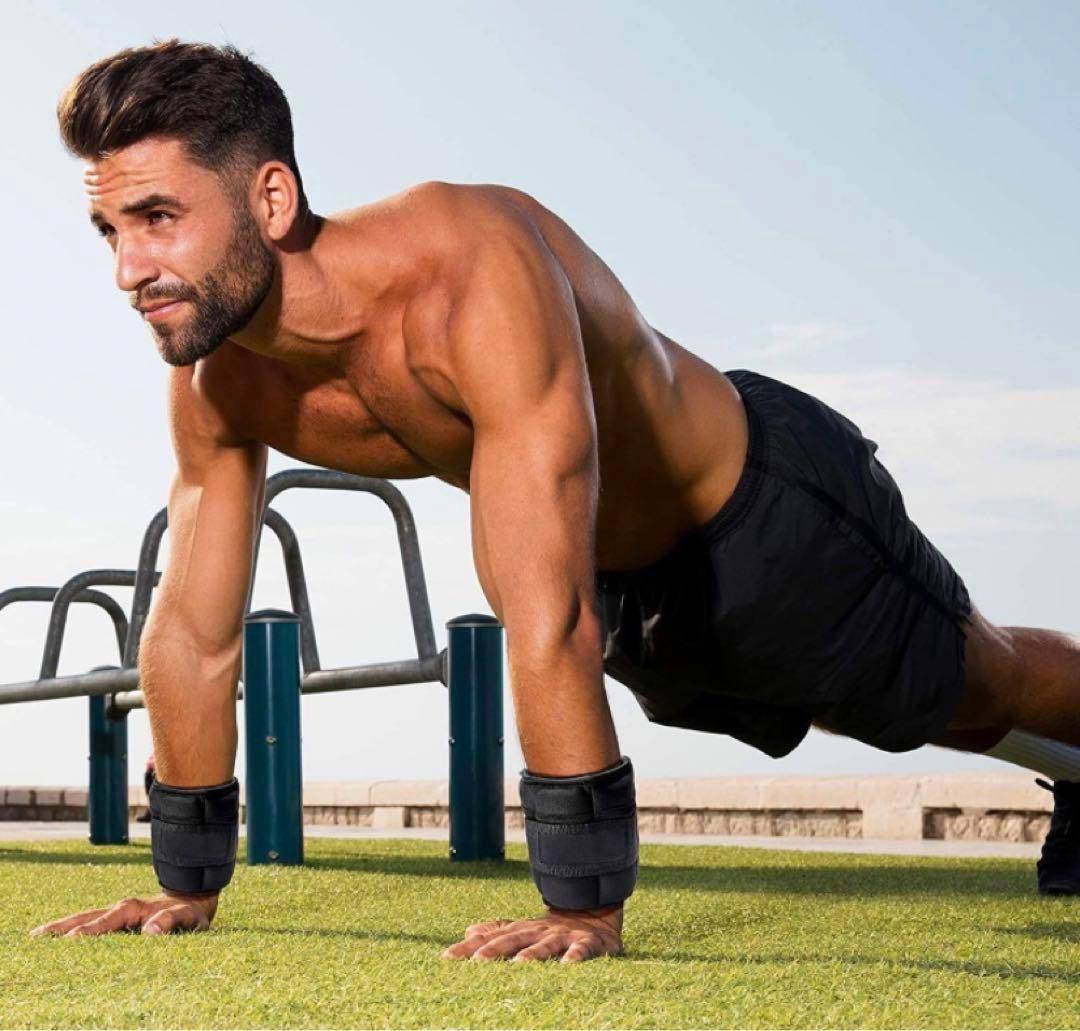 アンクルウェイト 調節可能 1~10ポンド 2個パック 筋トレ道具 尻トレ道具