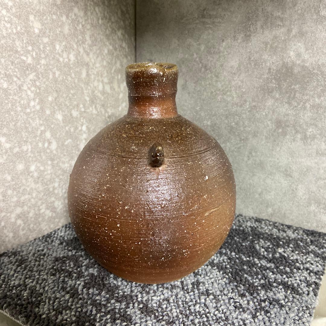 備前焼　坂井良平　羽付丸花入　花器　花瓶　一輪挿し　天使　エンジェル　インテリア