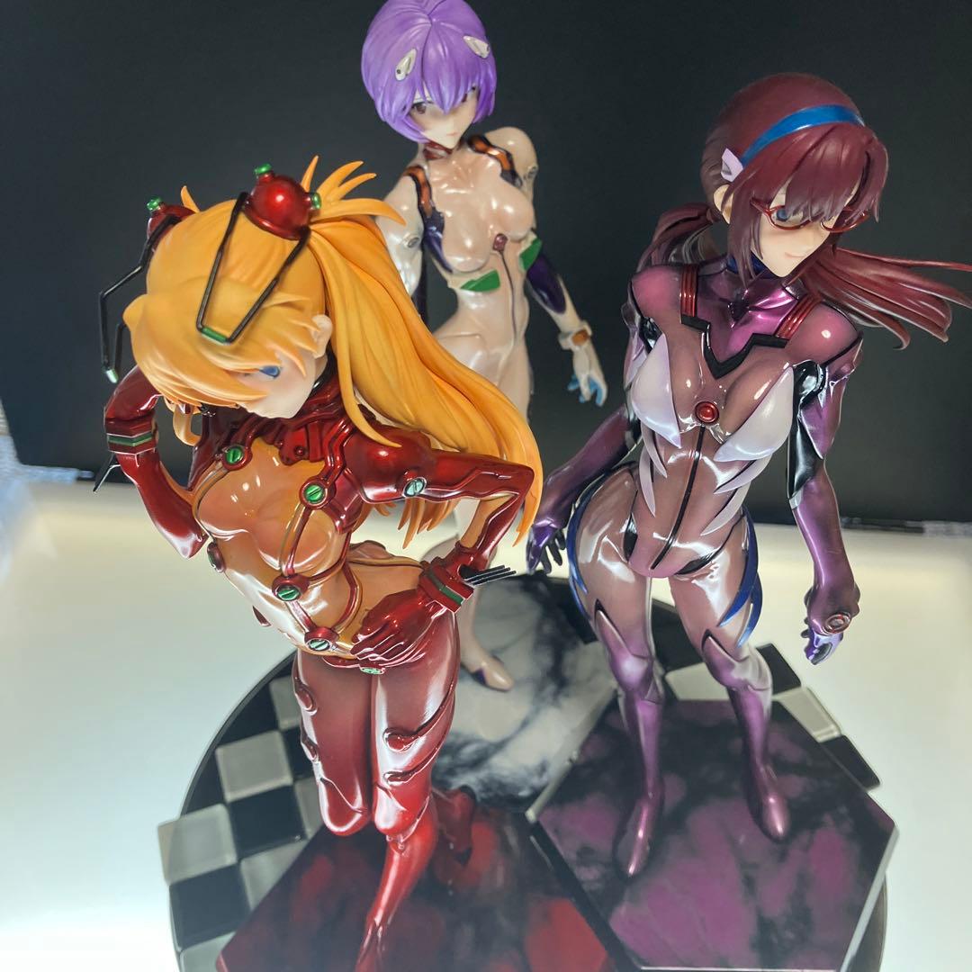 塗装済】PLAMAX アスカ・レイ・マリ 3点セット 【完成品】