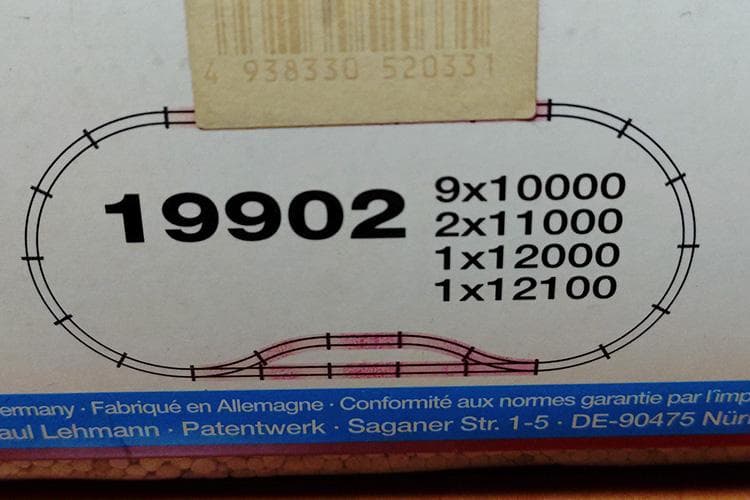 【LGB レーマン Gゲージ】　ポイント付きレールセット 19902