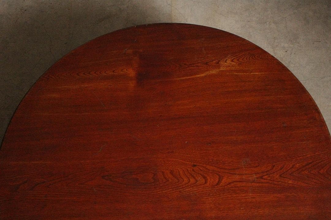 古い木製丸テーブル　ちゃぶ台　天然木