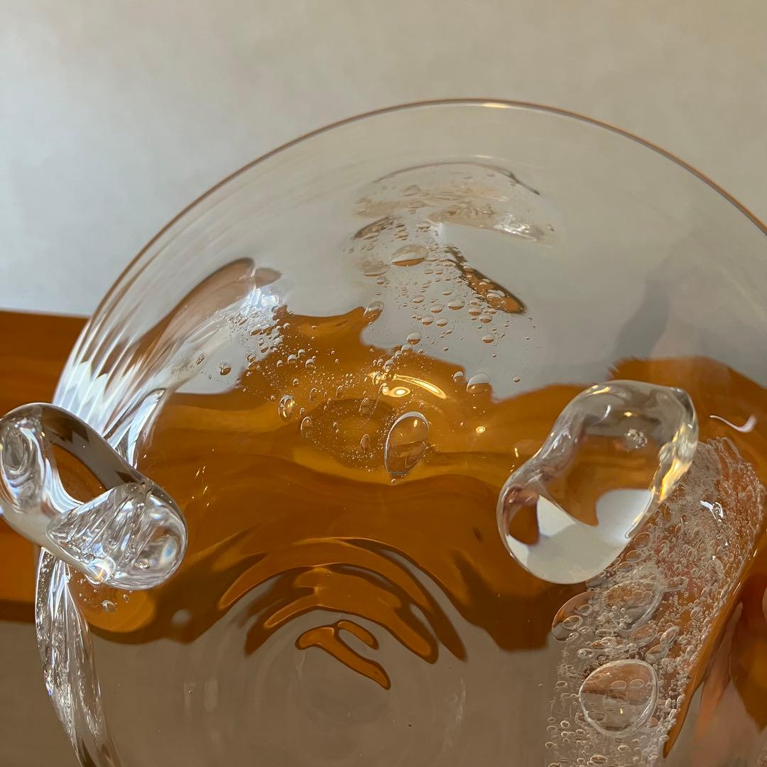 吹きガラス ガラスボウル ガラスのうつわ 作家もの