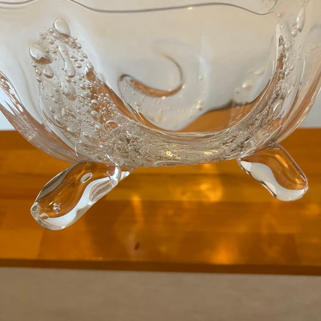 吹きガラス ガラスボウル ガラスのうつわ 作家もの