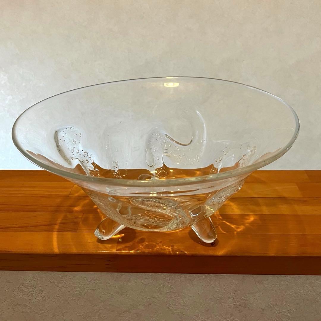 吹きガラス ガラスボウル ガラスのうつわ 作家もの
