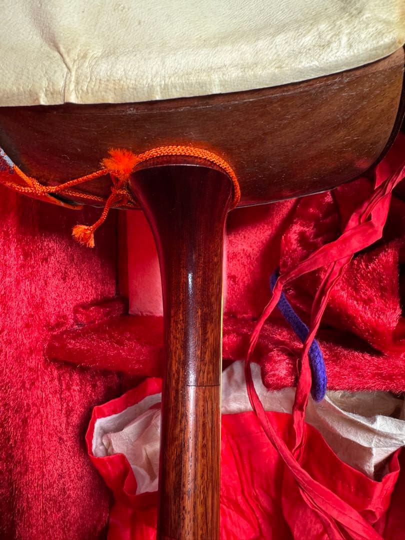 7-津軽三味線?　高級糸巻き 紅木？ハードケース&付属