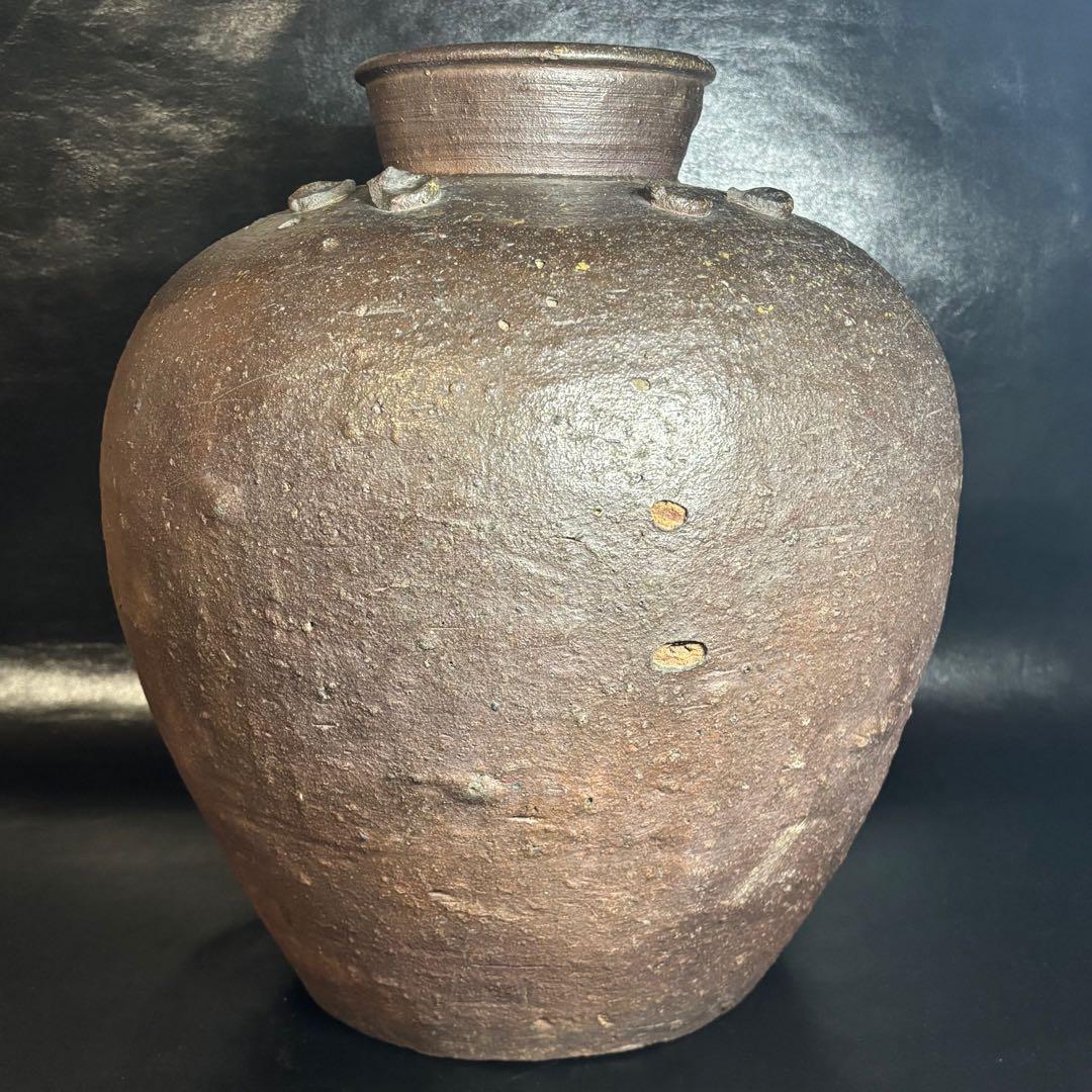 ★古陶磁/古備前 大壺 窯印！幅 約37㎝・高さ 約39.5㎝★