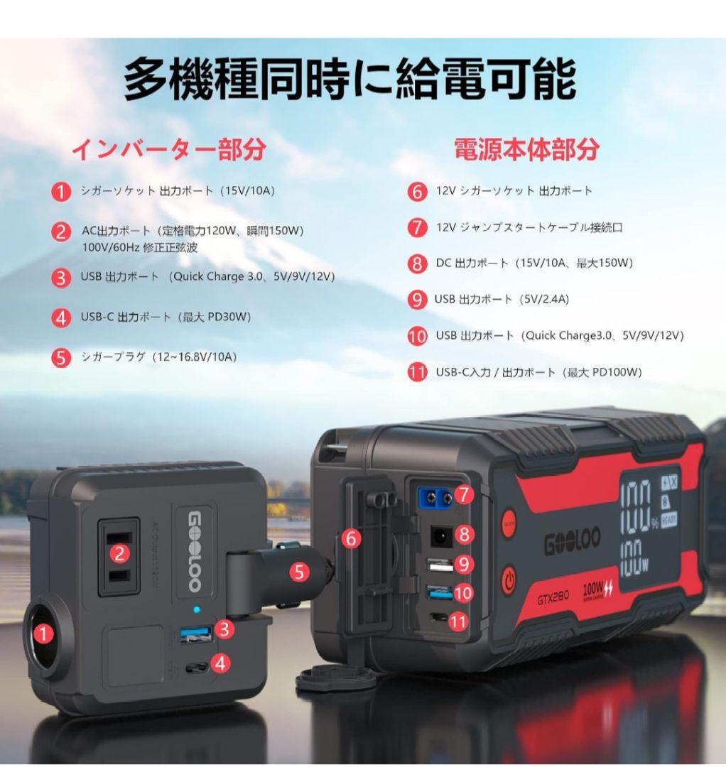 GTX280 ポータブル電源 大容量 ポータブルバッテリー