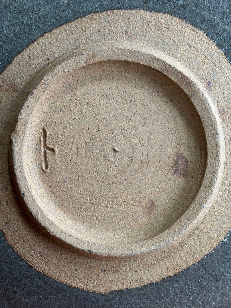 人間国宝荒川豊蔵作絵唐津四方窓割飛鳥文七寸皿　検唐津小十窯にて