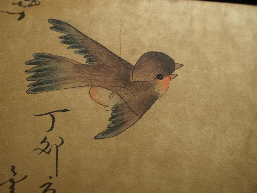 骨董市仕入れ品　中国清時代の掛軸　肉筆保証BD090A2-4