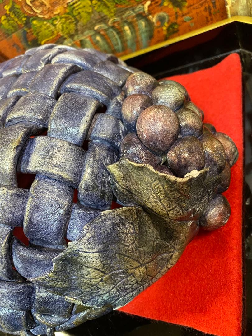 クレイクラフト葡萄の入れ物ハンドメイド