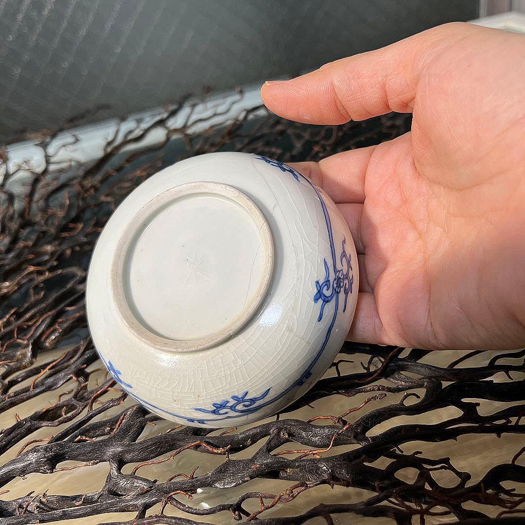 骨董　古伊万里　九谷　古染付　希少　鮎　遊魚　図案　豆皿　※難あり、参考品用