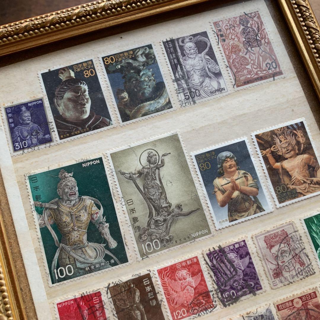 古切手　額入り　仏像　東大寺　平等院　新薬師寺など