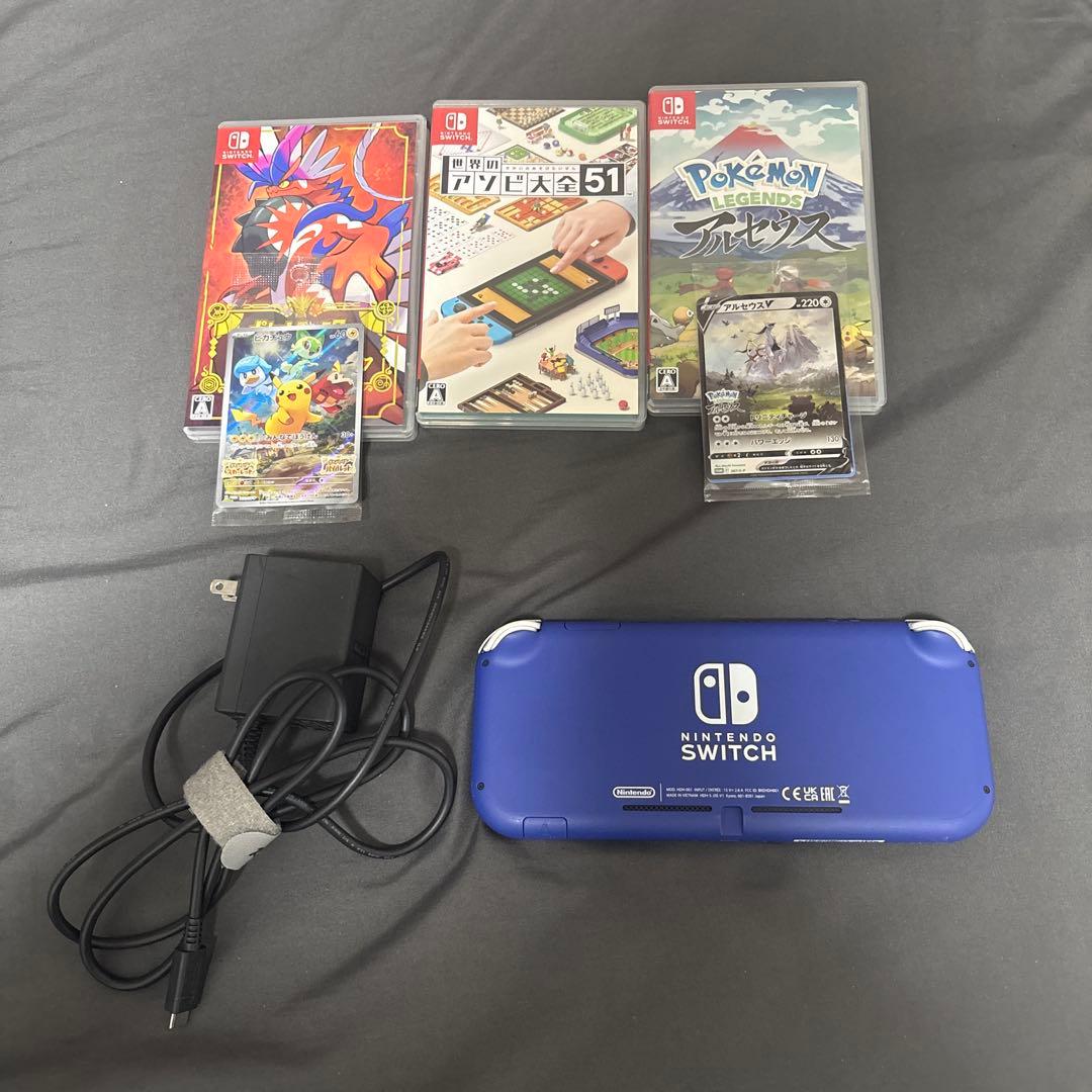 Nintendo Switch Lite 青 + ゲームソフト3本
