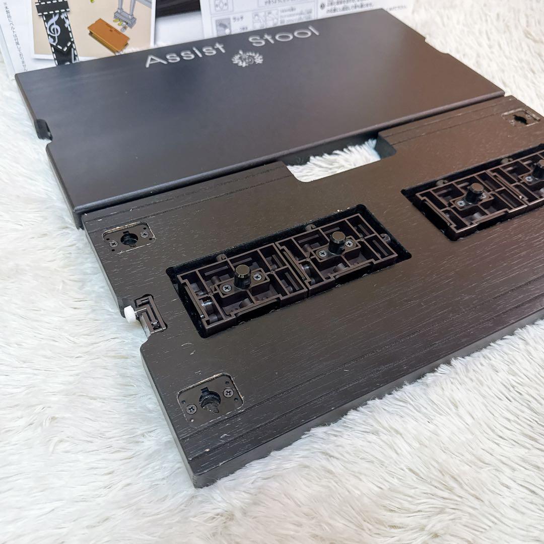 吉澤 ヨシザワ ピアノ補助台 アシストスツール ブラック ASS-V ペダル②