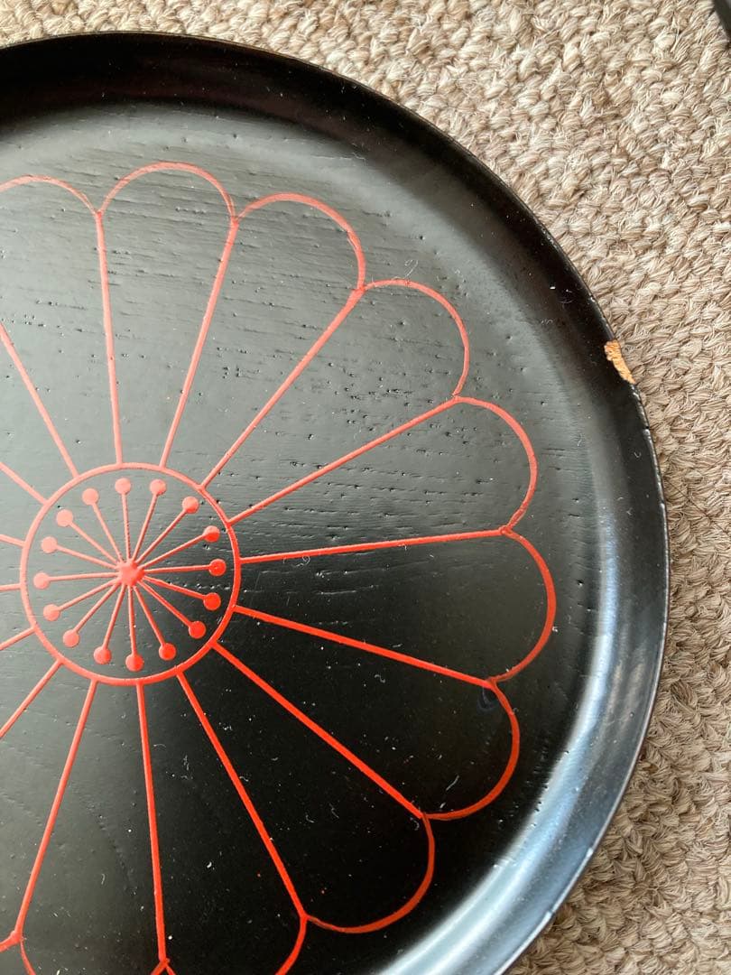 象彦　菊 銘々皿　黒8枚セット