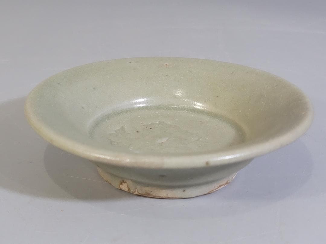 中国美術 青磁 内花紋皿 DT316