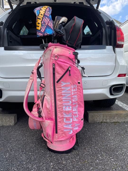 ジャックバニー スタンドキャディバッグ ピンク ナイロン