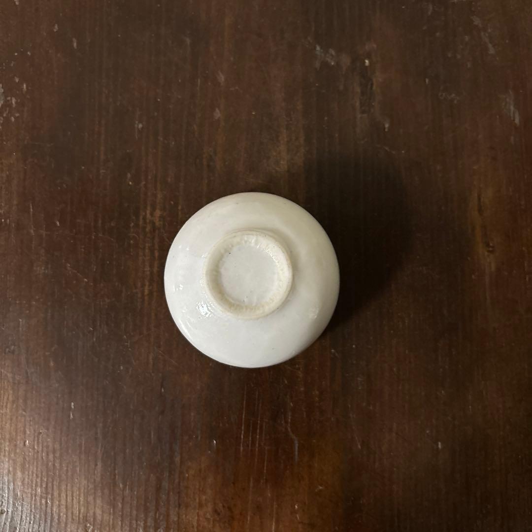 李朝　日帝時代　白磁ぐい呑み　筒盃　骨董　アンティーク　秦秀雄　白洲正子