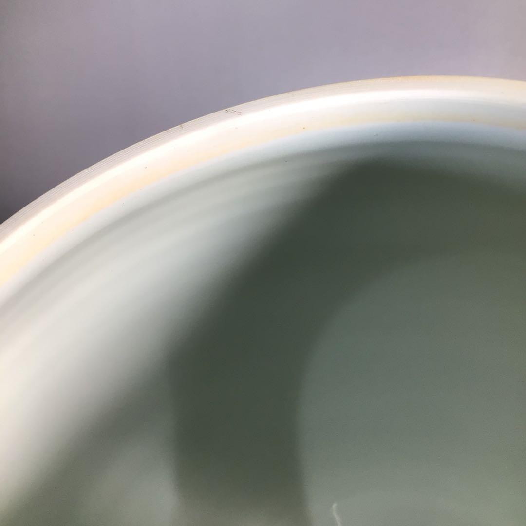 Ｍ８３７　水指　『平安桃山窯造』『染付山水人物文』『芋頭水指』　共箱　茶道具