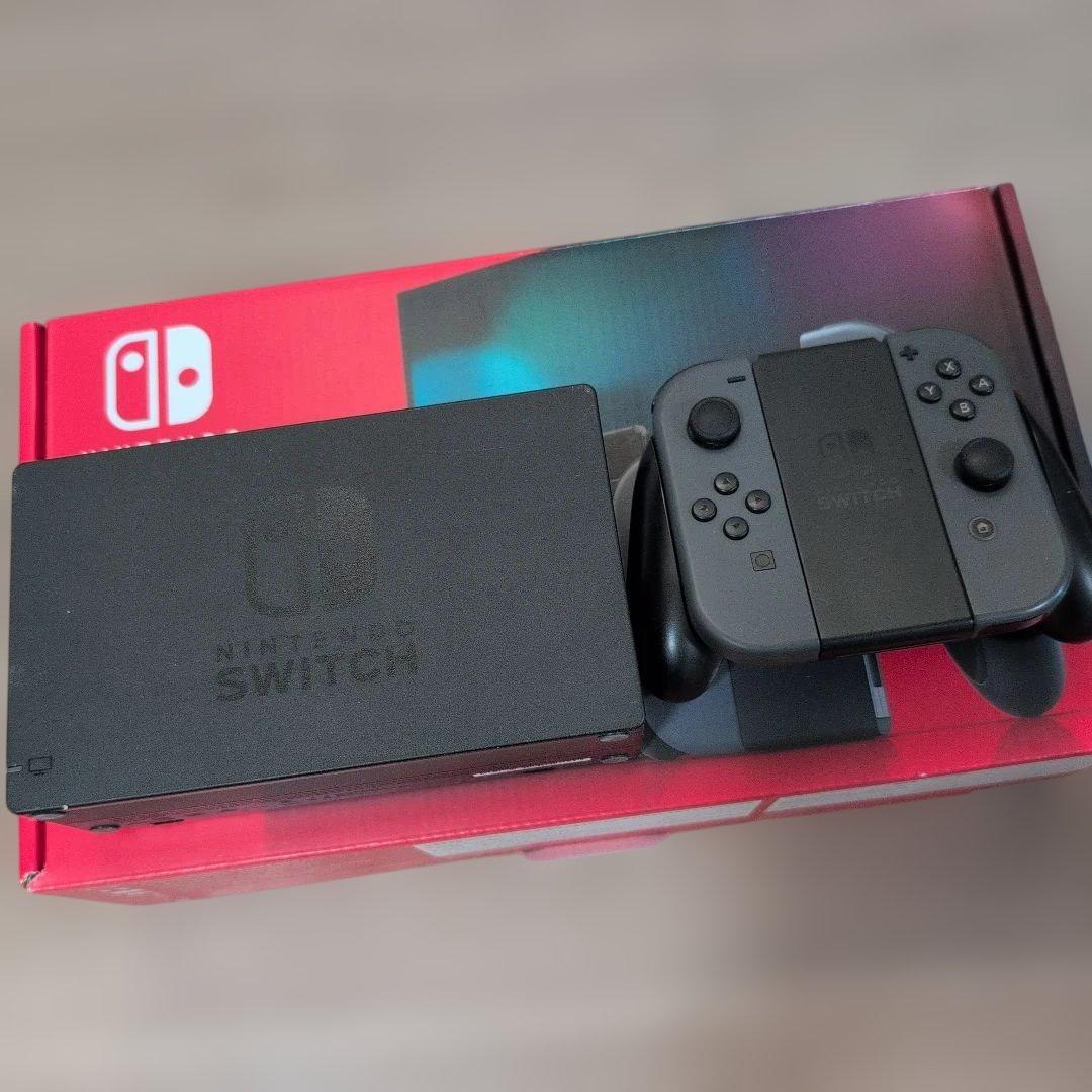【バッテリー強化版】Nintendo Switch 本体 グレー 動作品　箱付き