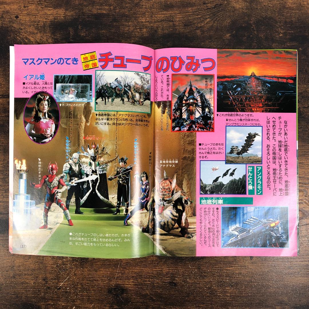 1987年 光戦隊マスクマン ひみつ大図鑑 テレビマガジン4月号ふろく