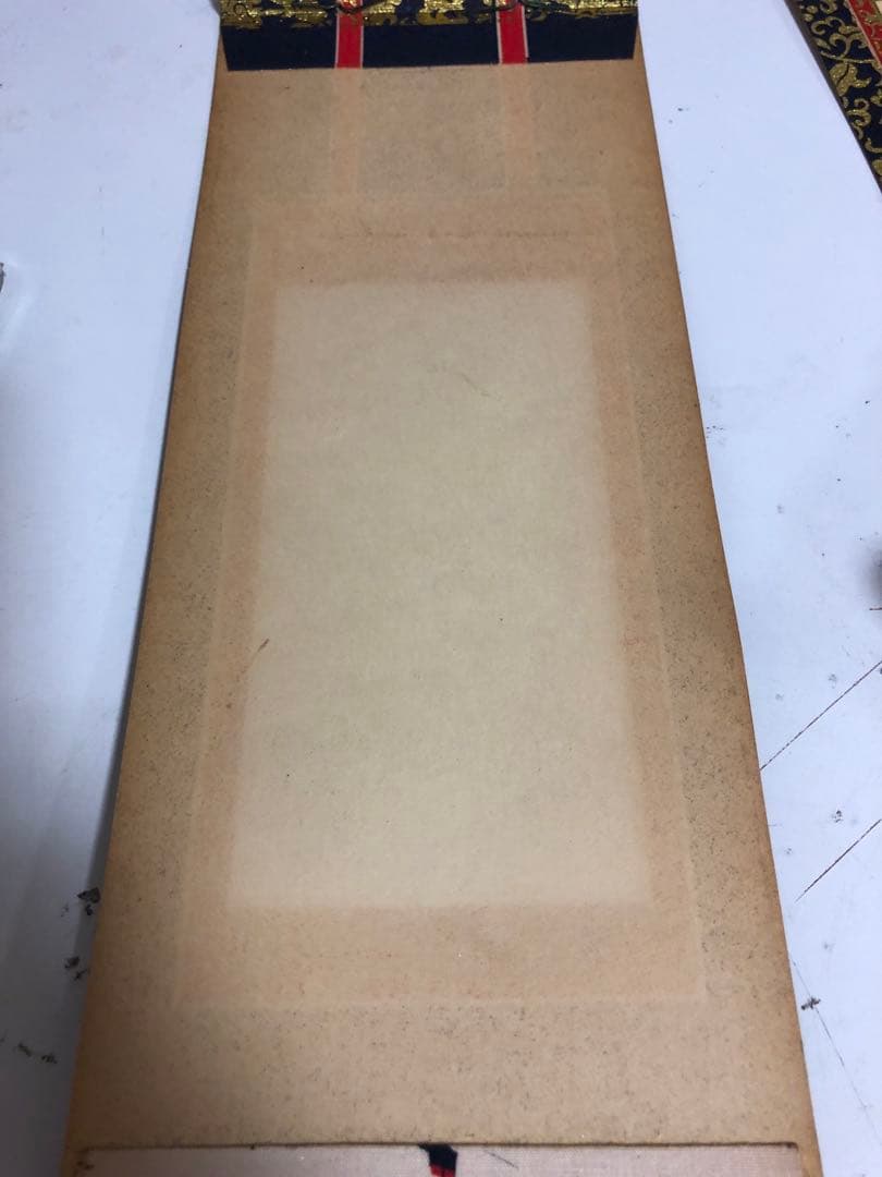 稀少時代物　浄土真宗・西本願寺派　上仕立絹本紙　脇侍6枚組　裏面銘入　紙焼有