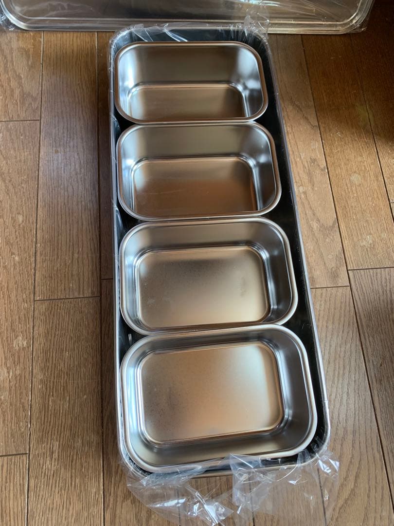大型調味料入18-8ステンレス製　新品未使用　1号4入　200×515×72mm