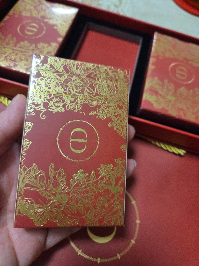 新品未開封免税店ノベルティディオールDiorロゴ付トランプカード４セット送料無料