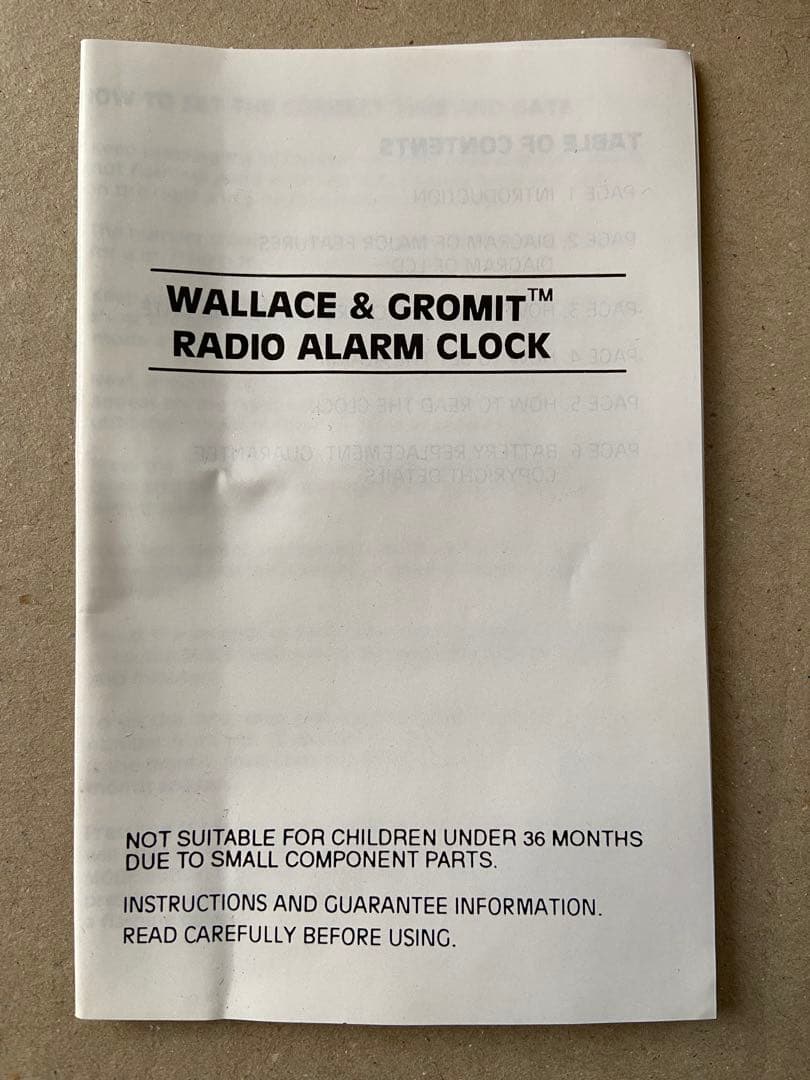 【ウォレスとグルミット】ラジオ付トーキングアラームクロック【英国ビンテージトイ】