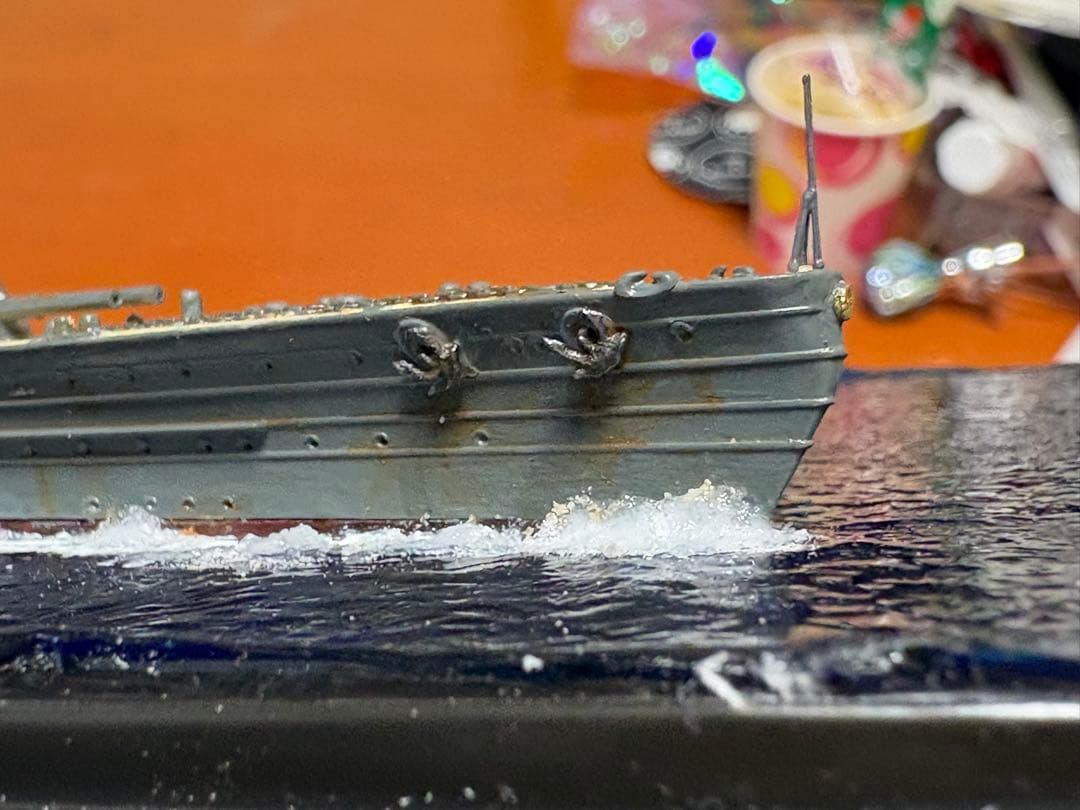 戦艦長門湾曲煙突　完成品