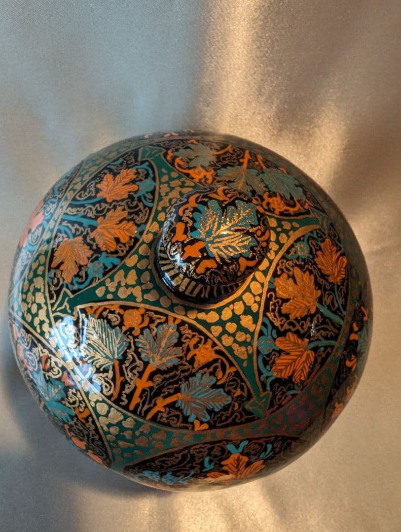 カシミール ペパーマシュ 蓋付き小鉢