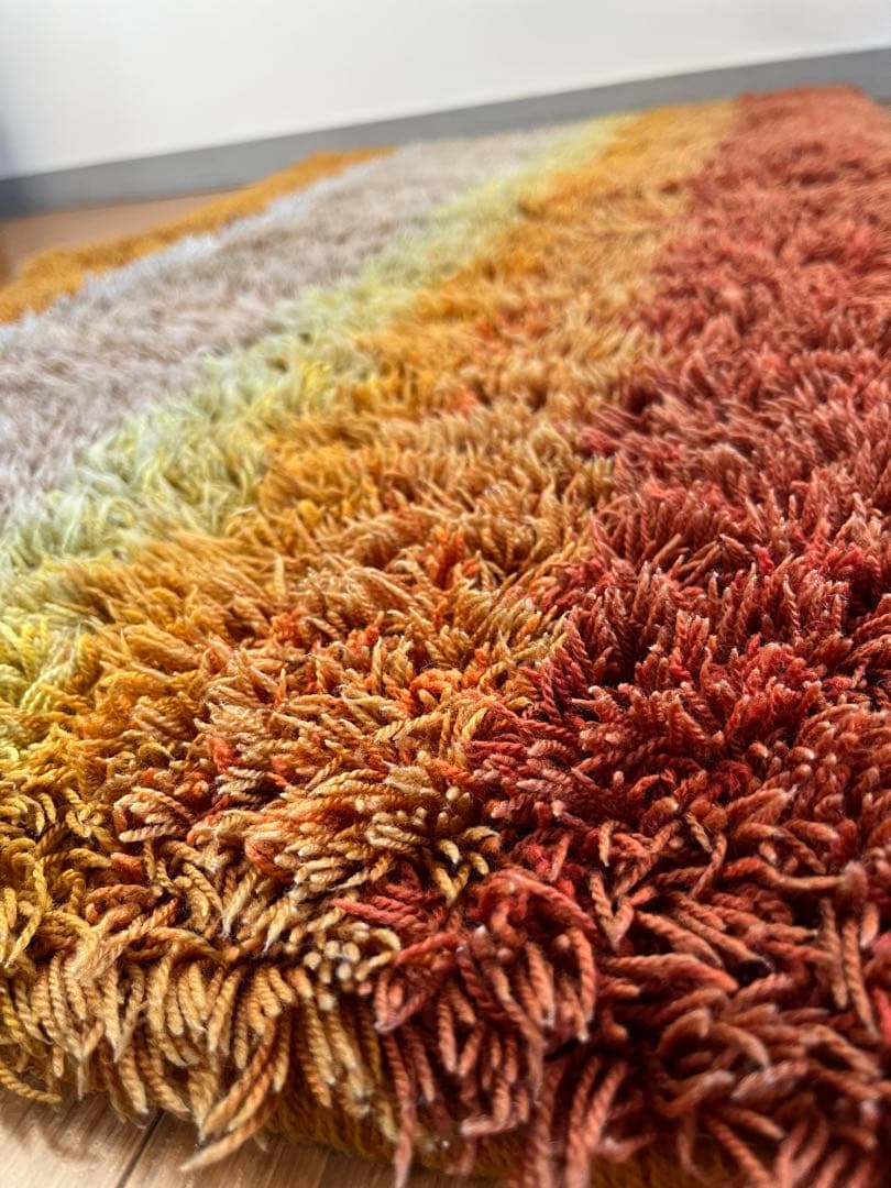 ヴィンテージ　ラグマット　シャギー　ミッドセンチュリー　北欧スタイル　モダン