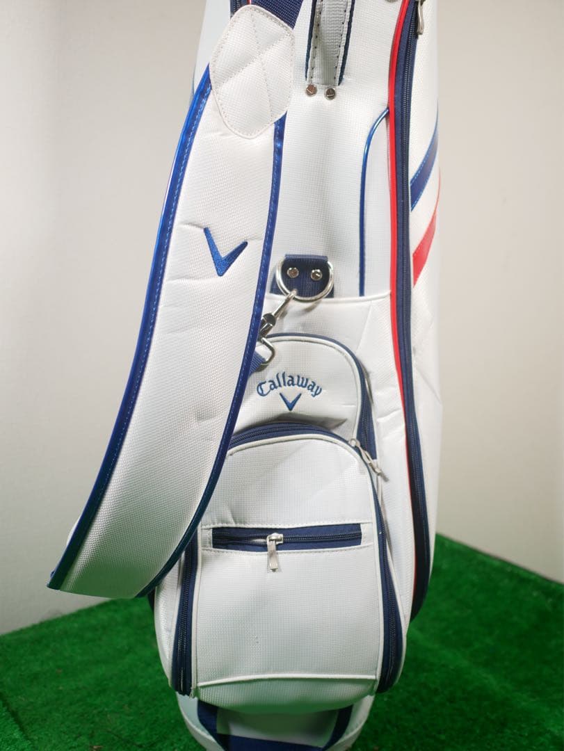 t*5様 Callaway ゴルフバッグ ホワイト レッド ブルー　トリコロール
