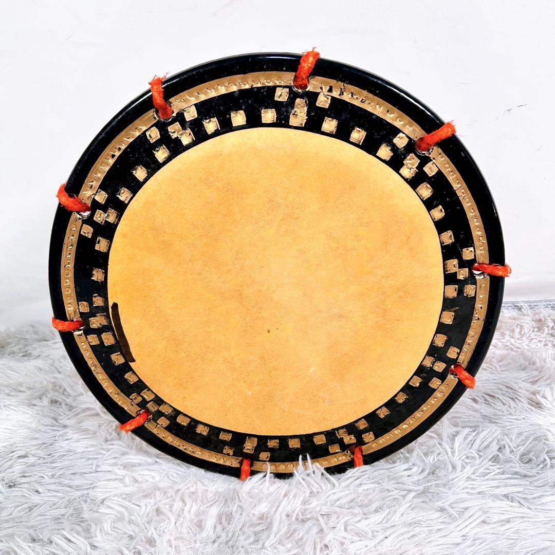 【希少】　太鼓　締太鼓　和楽器　バチ　ケース　和太鼓　4点セット　②