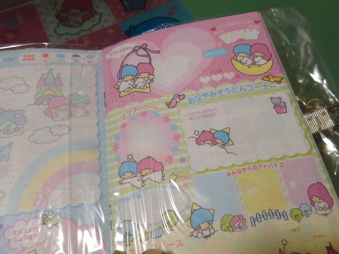 ★昭和レトロ★キキララ★リトルツインスターズ★シャープペン鍵付き交換ノート下敷き
