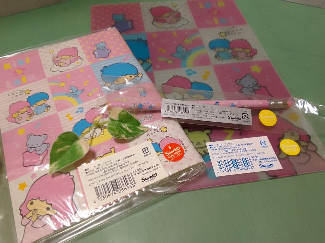 ★昭和レトロ★キキララ★リトルツインスターズ★シャープペン鍵付き交換ノート下敷き