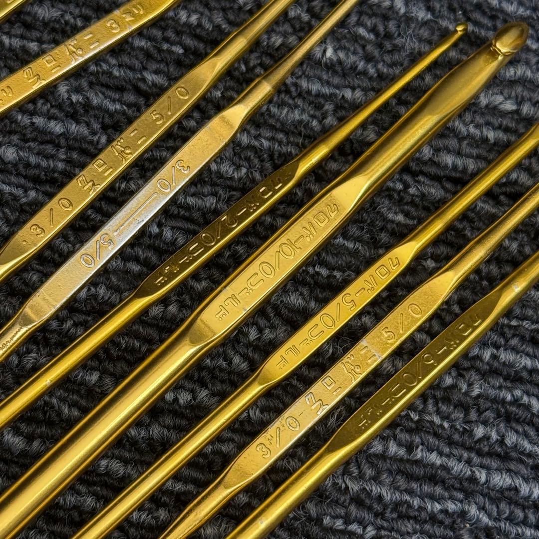 希少 レトロ Clover クロバー かぎ針 レース針 20本セット フルセット